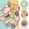thumbnail image 7 of 104Pcs 26 Style Alloy Enamel Pendants with Crystal Rhinestone Flower Light Gold Mixed Color 4pcs/style, 7 of 7