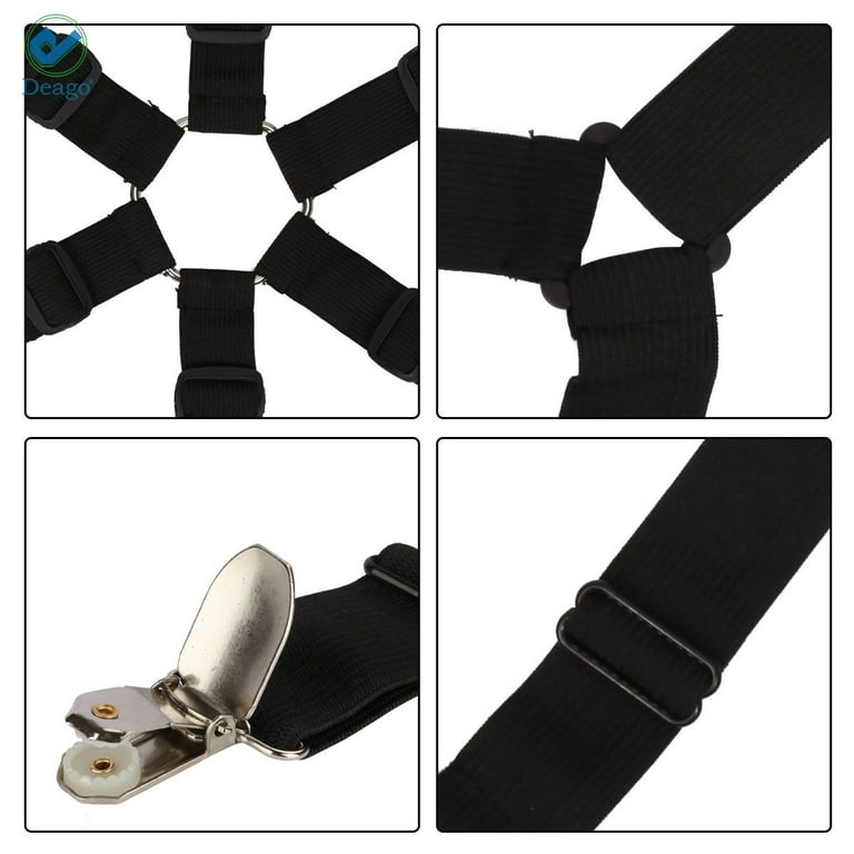Bed Sheet Fasteners Adjustable Triangle Elastic Suspenders Gripper Holder  Straps Clip for Bed Sheets Mattress Cover Sofa Cushion