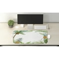 thumbnail image 2 of Pineapple Computer Mouse Pad, Watercolor Tropical Island Style Border Print Exotic Fruit Palm Trees and Leaves, Rectangle Non-Slip Rubber Mousepad Large, 31" x 12", Multicolor, by Ambesonne, 2 of 2