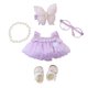 thumbnail image 1 of Ropa para muñecas Conjunto de accesorios Vestido de gasa de 5 piezas para muñecas de 15 cm y 17 cm (sin muñeca) Falda romántica Conjunto de ropa para muñecas Reemplazo Púrpura, 1 of 1