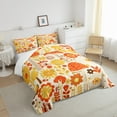 thumbnail image 4 of Erosebridal 70S Groovy Flower Bedding Set Full Size, 80S 90S Retro Floral Comforter Set, Bohemian Hippie Rainbow Quilt Mushrooms Aesthetic Duvet Sets Teens Women Bedroom Decor, Yellow, 4 of 5