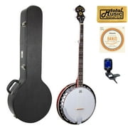 Oscar Schmidt 5-String Electric Banjo TMS Bundle with Hard Case
