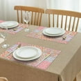 thumbnail image 3 of Pioneer Flower Floral Print Pattern Summer Placemats Table Placemats Set Of 4-Linen Kitchen Washable Placemats Table Mats 12x18 Inch Non-Slip Heat Resistant, 3 of 6