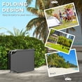 thumbnail image 4 of 2Pcs Outdoor Folding Chaise Lounge Chairs with Adjustable Sun Shade, Steel Frame & Oxford Cloth Recliners for Patio, Poolside, Garden, Beach & Camping, Grey, 73.6" L x 22.8" W, 4 of 7