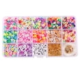 thumbnail image 2 of KLKCMS deevoka 3000x Perles Plates en Argile Multicolores Perles d'Espacement Bijoux DIY 3000 Pcs(Doré), 2 of 3