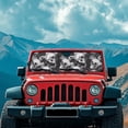 thumbnail image 3 of Yuyamidu Skull Windshield Sunshade Foldable Sun Visor for Jeep Wrangler TJ JK JKU Sport Sahara Rubicon 2 Door & 4 Door, 3 of 7