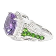 thumbnail image 3 of Sterling Silver with Natural Amethyst, Chrome Diopside and White Topaz Cocktail Ring, 3 of 3