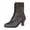 Brown, variant on Women Vintage Victorian Boots Lace Up Kitten Heel Witch Granny Ankle Booties Round Toe Ruffled Trim Dance Dress Shoes Size 6‑9.5