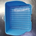 thumbnail image 2 of OULII Support de Toilette pour Animaux Usage Intérieur Toilette Fixe Carrée Bleue pour Chiot Chien Cochon d'Inde Lot de 1, 2 of 8