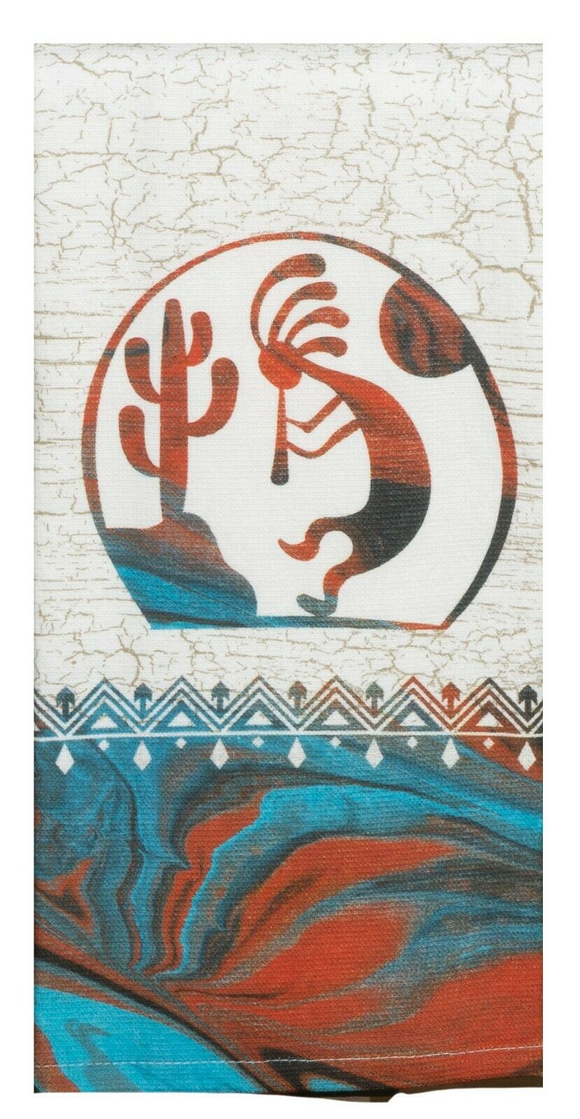 Set Di 2 Strofinacci Da Cucina 100% Cotone - Kokopelli E Gecko Stripes - Southwest - DII - 45,7x71 Cm - 3