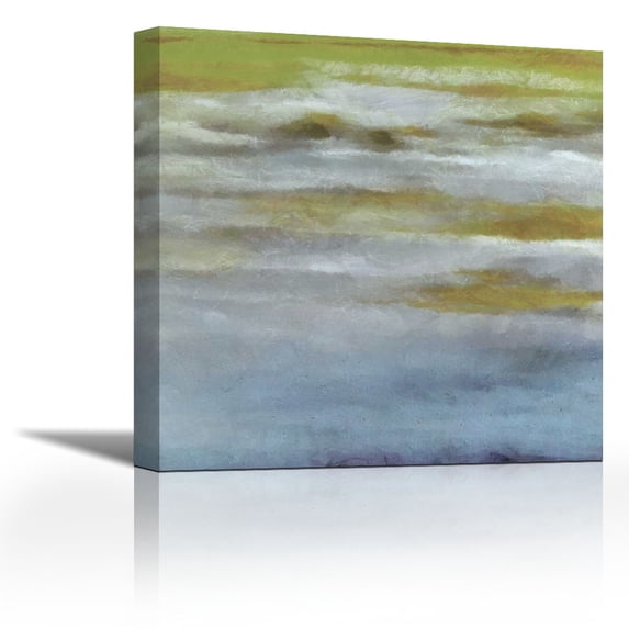 ABSTRACT HORIZON - Contemporary Fine Art Giclee on Canvas Gallery Wrap - wall décor - Art painting - 36 x 36 Inch - Ready to Hang