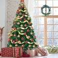 thumbnail image 3 of Hzsb Flame Retardant Christmas Tree, 5/6/7 Artificial Pine Needle Xmas Tree with Many Branch Tips and Detachable Metal Base for Home, Office, Shop Decoration, 3 of 8