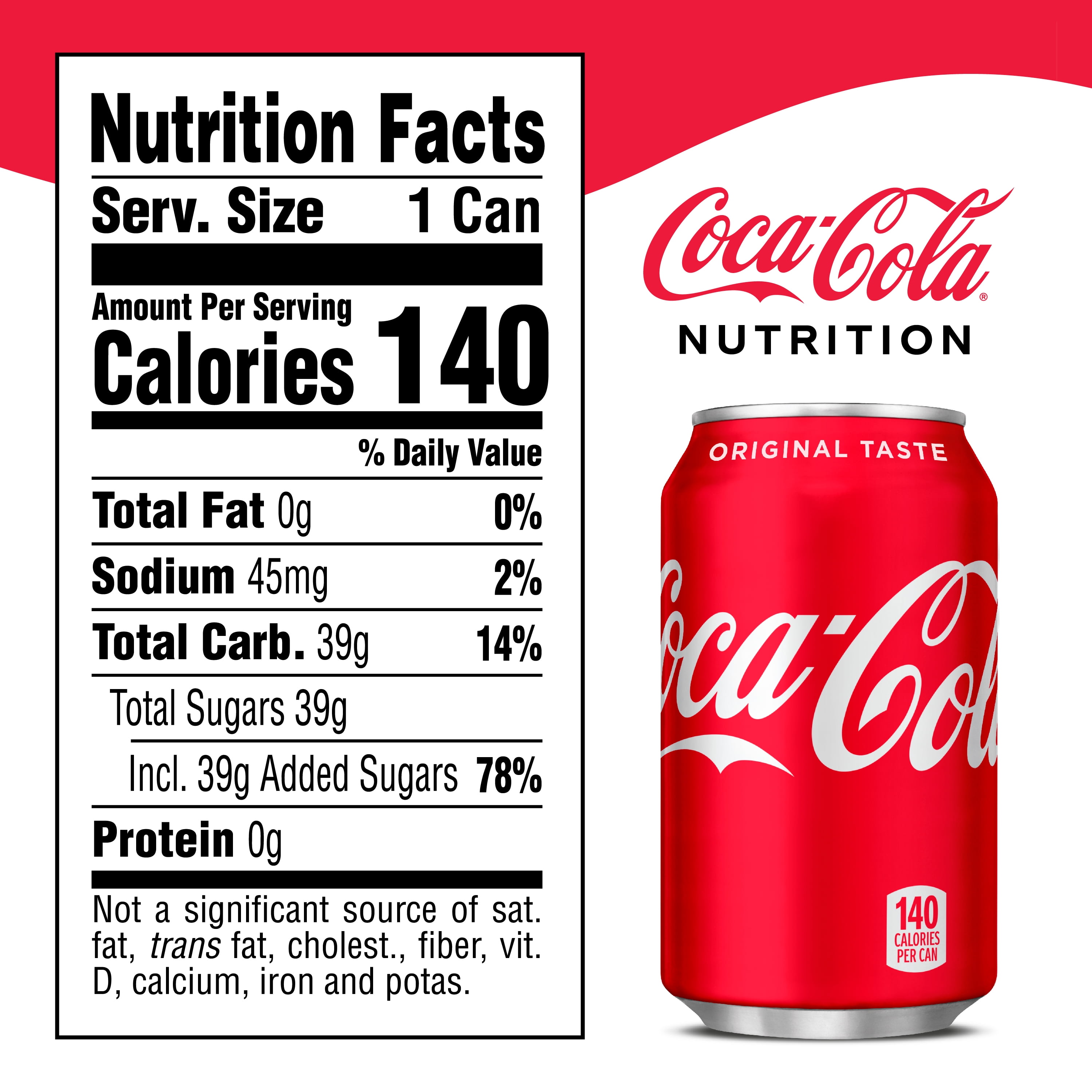 Coca Cola Nutrition Chart