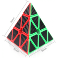 thumbnail image 2 of pyramid Cube, carbon fiber pyramid 3x3 speed cube triangle cube puzzle, 2 of 5
