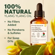Kukka Ylang-Ylang Essential Oil for Diffuser & Skin - 4 Fl Oz - 100% Pure Natural Ylang Ylang Oil - Boasting a Long Lasting & Exotic Floral Scent fit for Hair, Aromatherapy & DIY Soap Making