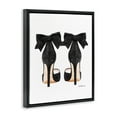 thumbnail image 3 of Stupell Industries Glam Pumps Heels With Black Bow Jet Black Framed Floating Canvas Wall Art, 16x20, by Amanda Greenwood, 3 of 5