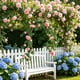 thumbnail image 1 of Guirnalda de Enredaderas de Rosas Artificiales de 180 cm, Decoración Colgante de Flores Falsas con Hojas Verdes para Bodas, Jardines, Uso en Interiores y Exteriores, 1 of 6