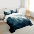 thumbnail image 3 of Feelyou Nature Scenery Teen Full Size Comforter Sets, Jungle Pine Tree Bedding Sets, 3pcs, 3 of 8