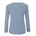 thumbnail image 6 of yunLCZ Women Shirts Women's Semi Turtleneck Sweater Long Sleeved Solid Color Pullover With A Base Shirt Spring And Autumn Loose Sweater Top, 6 of 6
