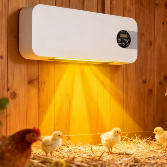 Winter chicken Coops heater, Duals-mode wall-mounted chicken Coops heater with timer and remote control, heats up quickly, suitable for various rooms.