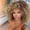 Blonde, variant on Short Curly Heat Resistant Kinky Bangs Wig, Black