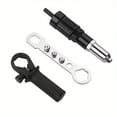 thumbnail image 1 of HLONK Cordless Rivet Nut Gun Adapter - Multifunctional Riveting Drill Attachment  Manual Insert Nut Tool  Non-Electric Hand Riveter Kit with Wrench & Accessories  Durable Construction - N, 1 of 4