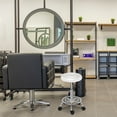 thumbnail image 4 of Round Stool with Lines Rotation Bar Stool, White, 4 of 12