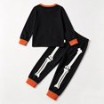 thumbnail image 3 of Halloween Pajamas for Kids Crew Neck Skeleton Pajama Long Sleeve Cute Print Nightwear Sleepwear Set Kids Pajamas Size 2-10 Years, 3 of 5