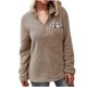 thumbnail image 1 of Suéter de felpa suelto con costuras de estampado de leopardo y cremallera con cuello levantado para mujer Fridja  ghj987+7038, 1 of 5