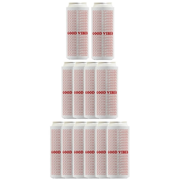 Motivational Gifts For Men Good Vibes Retro Style 12-Pack Ultra Slim Can Thermocoolers