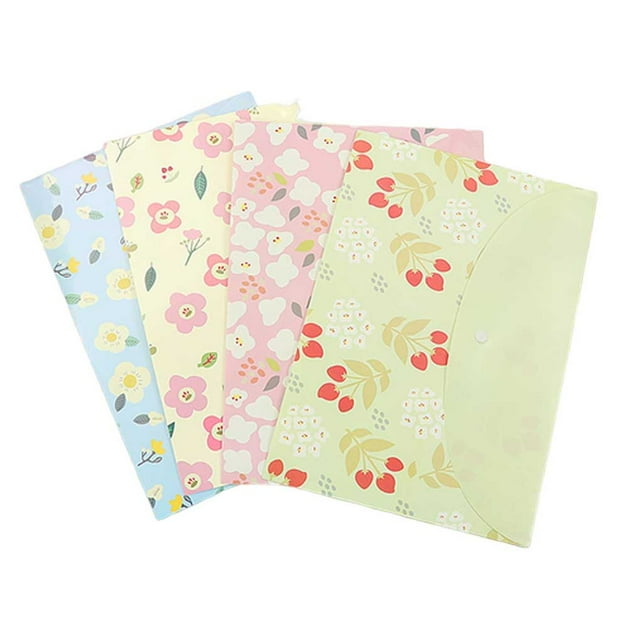 relayinert 4X File Bag Information Storage Bags Pocket Folders PVC Large-capacity Waterproof Student Stationery Business Supply 1Set