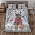 thumbnail image 2 of Playful Doberman Pinscher Welcomes Winter Snowy Day with Cardinal Bird Quilt Bedding Set Doberman Dog Lover Gifts 1 Blanket Bed Cover 2 Pillowcases - 12017, 2 of 5