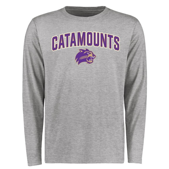 Men's Ash Western Carolina Catamounts Proud Mascot Long Sleeve T-Shirt
