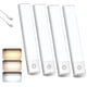 thumbnail image 1 of 4PCS Luces para Debajo del Clóset, Luz Led con Sensor de Movimiento, 3 Modos, 3 Colores, Brillo Ajustable, Lámpara de Armario Autoadhesiva para Recámara, Clóset, Pasillo, Escaleras, 1 of 13