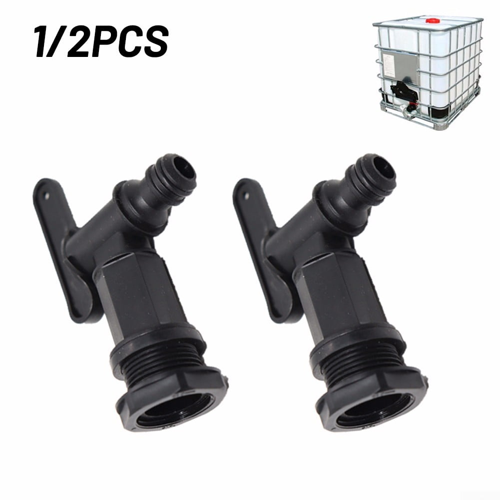 2 X Garden IBC Tank Container Barrel Joint Exhaust Faucet Connection Adapter 