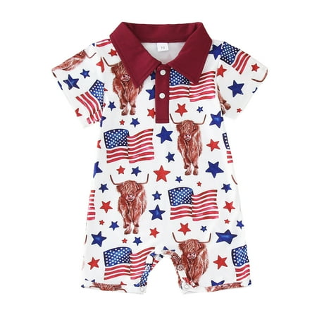 

Toddler Boys Girls Fashion Romper Short Sleeve Romper Cartoon Print Summer Bodysuits Summer Clothes