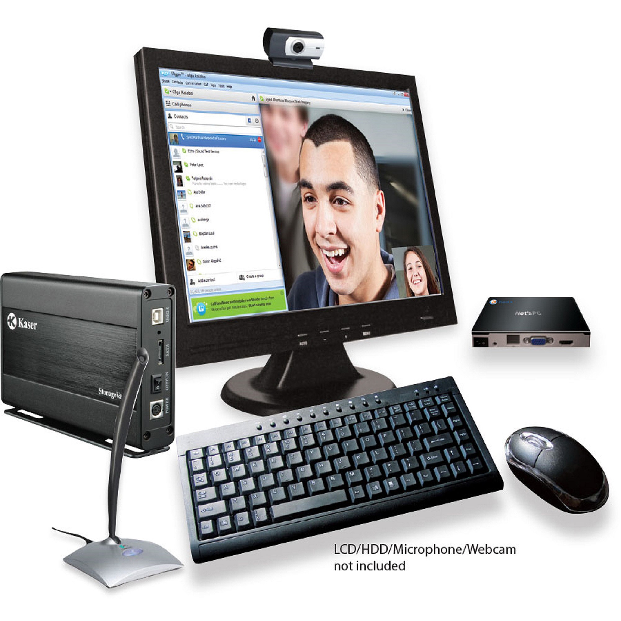 Kaser Black Net'sPC3 YF8208G Desktop PC with ARM DualCore Processor