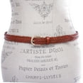 thumbnail image 3 of Classic 3/4" (20mm) Skinny Braided Woven Narrow Soft Cowhide Leather Belt, 3 of 4