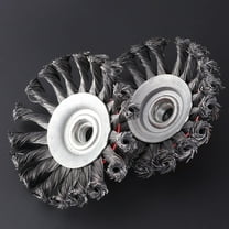 Worgeous 2PCS 4 Inch Steel Wire Wheel Brush Wire Wheel Rust Grinding Wheel(Red)