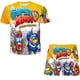 thumbnail image 1 of Conjuntos de ropa Super Zings de 2 piezas para bebés, niños y niñas, camisetas de manga corta, pantalones cortos con cintura elástica, trajes, novedad de verano, traje informal 12T Gao Jinjia LED, 1 of 2