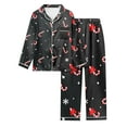 thumbnail image 4 of Christmas pajamas Long Sleeve With Built In Bra And Pants Two Piece Outfit Comfortable Casual Loungewear Joggers For Home Wear, 4 of 6