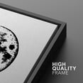 thumbnail image 5 of IDEA4WALL Framed Canvas Print Wall Art Set of 3 Noun Mare Lunar Surface Illustration Posters Wall Decor Black and White Moon Prints Modern Art Contemporary Minimal Artwork - 16"x24"x3 Black, 5 of 5
