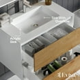 thumbnail image 4 of Eviva Vienna 36 in. Oak White Wall Mount Bathroom Vanity with White Integrated Acrylic Sink, 4 of 7