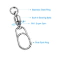 thumbnail image 3 of 46Lbs Fishing Swivels Snaps Stainless Steel Barrel Swivels Ball Bearing 25 Pack, 3 of 6