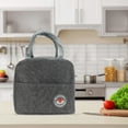 thumbnail image 3 of Unique Bargains 1 Pc Durable Zipper Lunch Bag Gray, 3 of 5