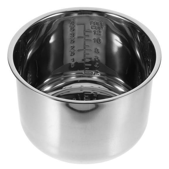ETHZZLE Universal Stainless Steel Cooker Pot for Rice Steaming Boiling Plated Silver
