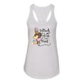thumbnail image 3 of Teaching is a Work of Heart Pop Culture Ladies Racerback Tank Top, White, Small, 3 of 5