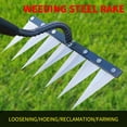 thumbnail image 6 of SINIMOKO Hoe Weeding Rake - Durable and Sturdy Heavy Duty Garden Metal Rake,Digging Cultivating Garden Rake for Farming Gardening Weeding, 6 of 9