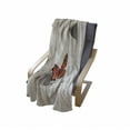 thumbnail image 4 of Butterfly Soft Flannel Fleece Throw Blanket, Rock on the Sand Butterfly Serenity Life Cycle Nature Theme, Cozy Plush for Indoor and Outdoor Use, 70" x 90", Beige Orange, by Ambesonne, 4 of 6