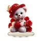 thumbnail image 2 of Adornos para San Valentín, regalos para San Valentín, rosa de sombrero rojo, oso de peluche acrílico, decoración romántica para mesa o árbol, rosa de sombrero rojo, oso de peluche, 2 of 9